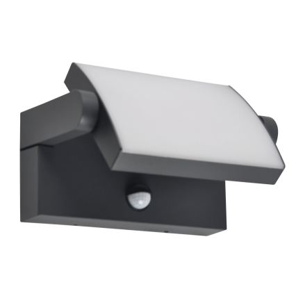 BRILAGI - Lampada da parete per esterni a LED con sensore di movimento e sensore crepuscolare ANKLE LED/12W/230V IP65 nero