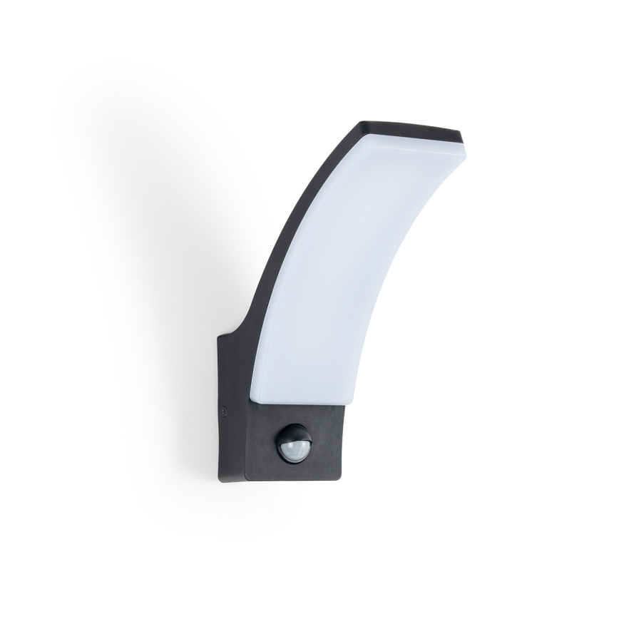 BRILAGI - Lampada da parete LED per esterni con sensore di movimento e sensore crepuscolare ARCELO LED/12W/230V IP65 nera