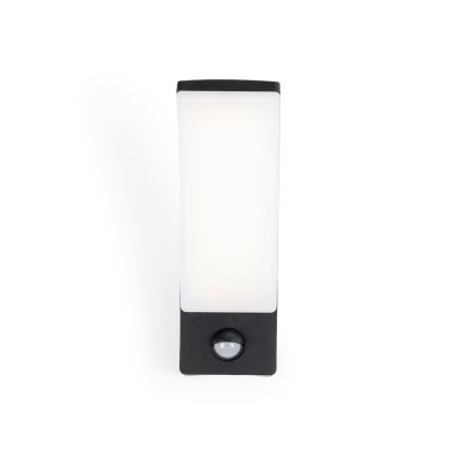 BRILAGI - Lampada da parete LED per esterni con sensore di movimento e sensore crepuscolare ARCELO LED/12W/230V IP65 nera