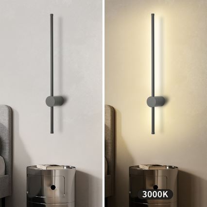 Brilagi - Lampada da parete LED per esterni AURA LED/12W/230V 3000K IP54 65 cm antracite