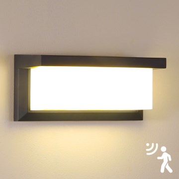 BRILAGI - Applique LED da esterno con sensore BRICKY LED/12W/230V antracite IP54