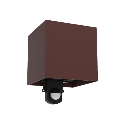 Brilagi - Applique LED da esterno con sensore CUBE LED/6W/230V marrone IP65