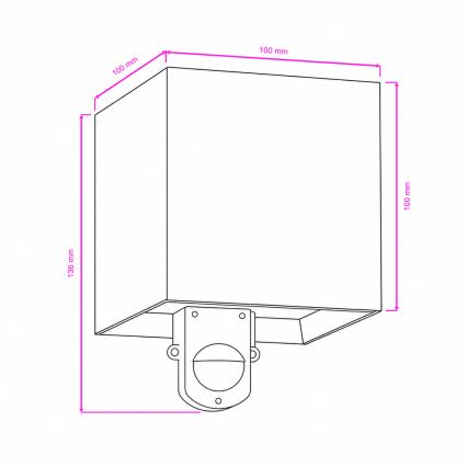BRILAGI - Applique LED da esterno con sensore CUBE LED/6W/230V marrone IP65