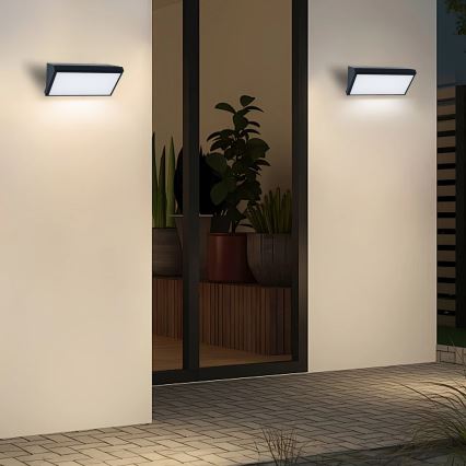Brilagi - Applique da esterno LED con sensore TRIANGLE LED/20W/230V nero IP65