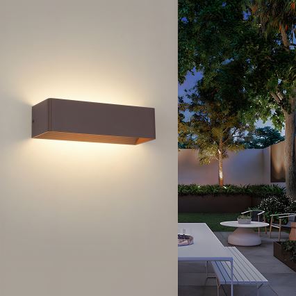 Brilagi - Applique LED da esterno DONNANI LED/12W/230V marrone IP44