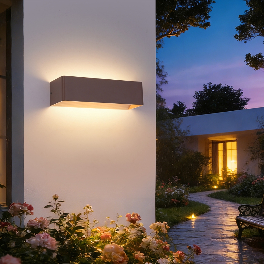 Brilagi - Applique LED da esterno DONNANI LED/12W/230V marrone IP44