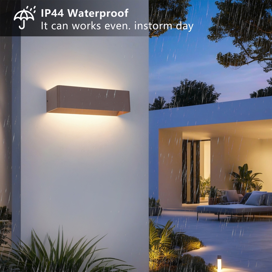 Brilagi - Applique LED da esterno DONNANI LED/12W/230V marrone IP44