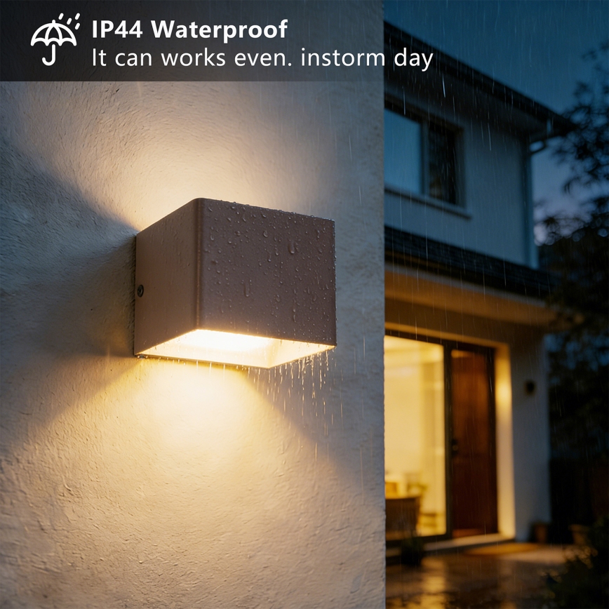 Brilagi - Applique LED da esterno DONNANI LED/5W/230V marrone IP44