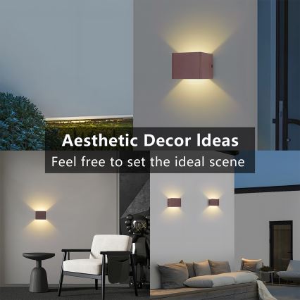 Brilagi - Applique LED da esterno DONNANI LED/5W/230V marrone IP44