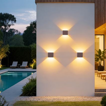 Brilagi - Applique LED da esterno DONNANI LED/5W/230V marrone IP44