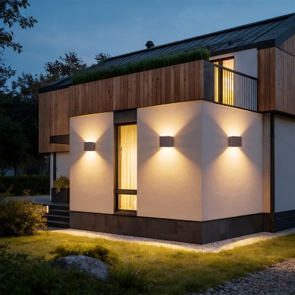 Brilagi - Applique LED da esterno DONNANI LED/5W/230V marrone IP44