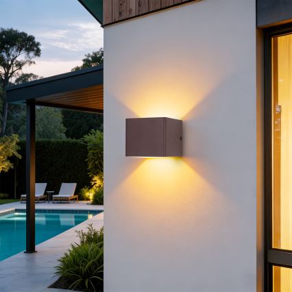 Brilagi - Applique LED da esterno DONNANI LED/5W/230V marrone IP44