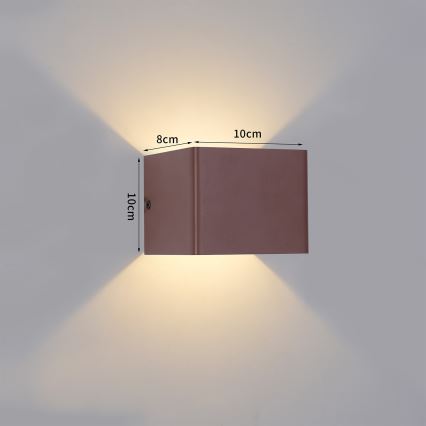 Brilagi - Applique LED da esterno DONNANI LED/5W/230V marrone IP44
