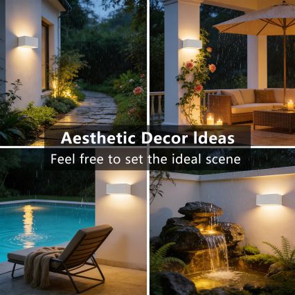 Brilagi - Applique LED da esterno DONNANI LED/7W/230V 20 cm bianco IP44