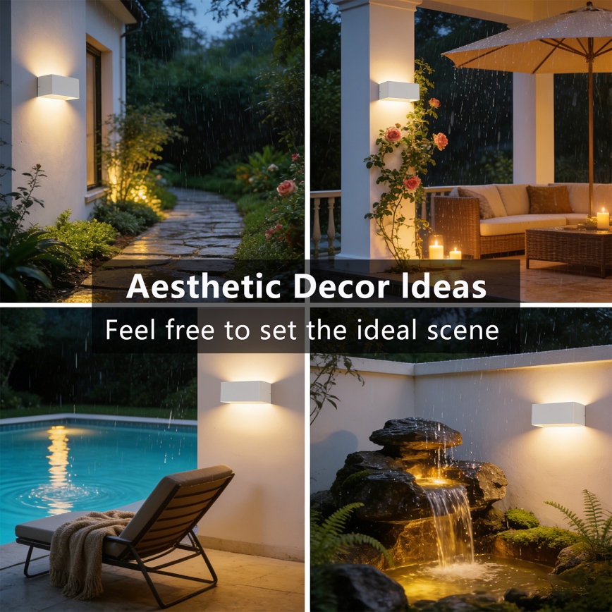 Brilagi - Applique LED da esterno DONNANI LED/7W/230V 20 cm bianco IP44