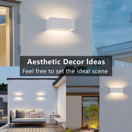 Brilagi - Applique LED da esterno DONNANI LED/7W/230V 20 cm bianco IP44
