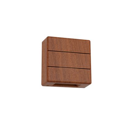 Brilagi - Applique LED da esterno DOUBLERAY LINE LED/6W/230V, finitura effetto legno, IP54