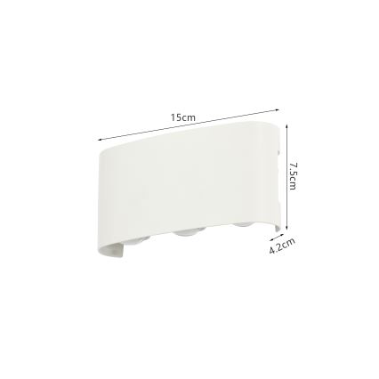 Brilagi - Applique LED da esterno FLAREBOX LED/6W/230V bianco IP65