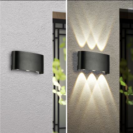 Brilagi - Applique LED da esterno FLAREBOX LED/6W/230V nero IP65