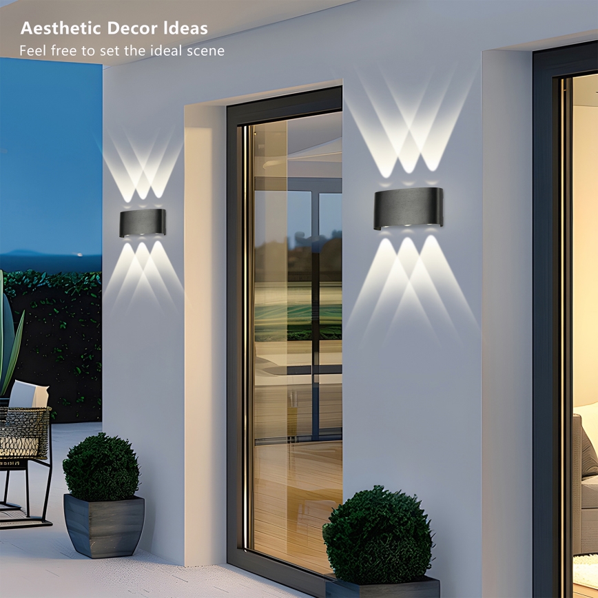 Brilagi - Applique LED da esterno FLAREBOX LED/6W/230V nero IP65