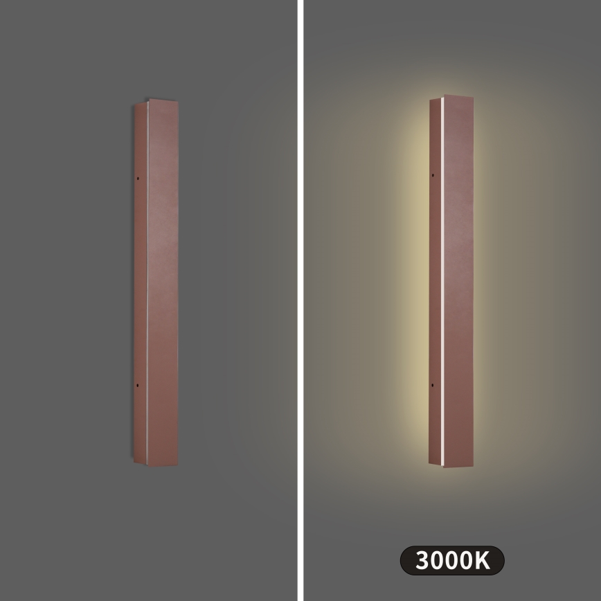 Brilagi - Applique da parete per esterni LINEAR LED, 12W, 230V, 3000K, IP65, 50 cm, marrone, CRI 90