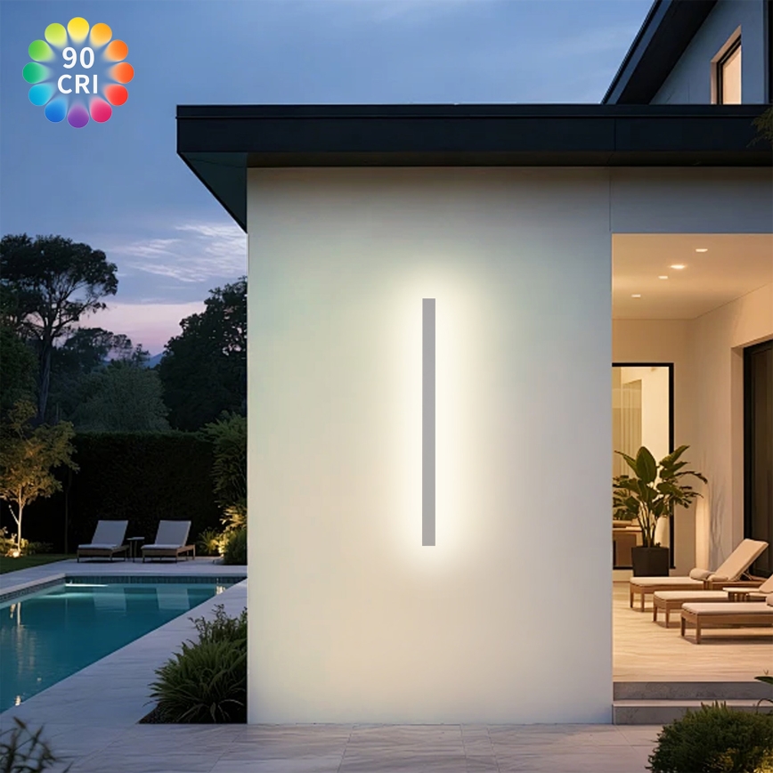 Brilagi - Applique da esterno LINEAR LED, 22 W, 230 V, 3000 K, IP65, 100 cm, bianco, CRI 90