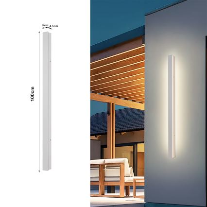Brilagi - Applique da esterno LINEAR LED, 22 W, 230 V, 3000 K, IP65, 100 cm, bianco, CRI 90