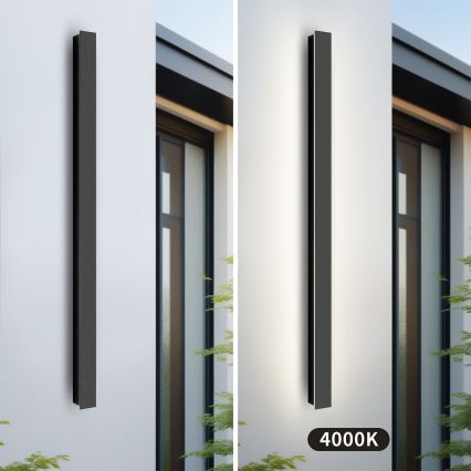 Brilagi - Applique da esterno LINEAR LED/22W/230V 4000K IP65 100 cm nera CRI 90