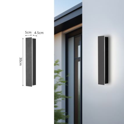 Brilagi - Applique da esterno LINEAR LED/8W/230V 3000K IP65 30 cm antracite CRI 90