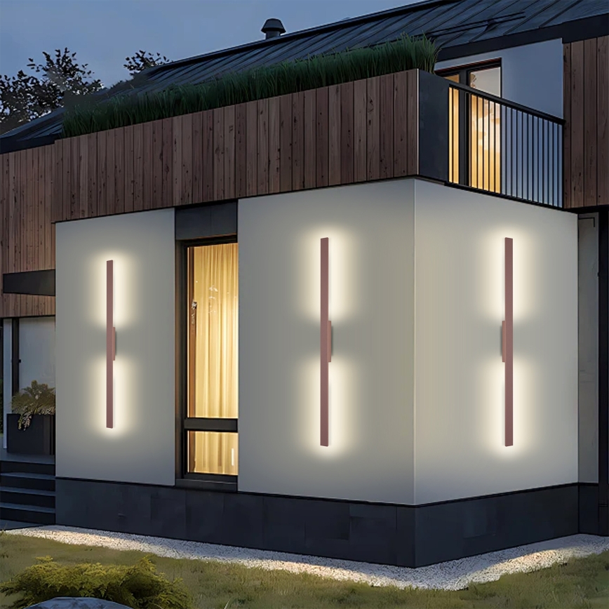 Brilagi - Applique da esterno LUNA LED/24W/230V 3000K IP65 100 cm marrone CRI 90