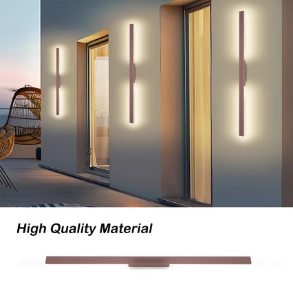 Brilagi - Applique da esterno LUNA LED/24W/230V 3000K IP65 100 cm marrone CRI 90