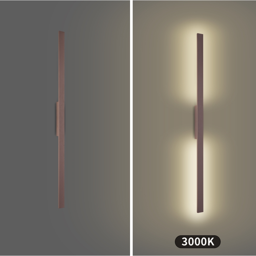 Brilagi - Applique da esterno LUNA LED/24W/230V 3000K IP65 100 cm marrone CRI 90