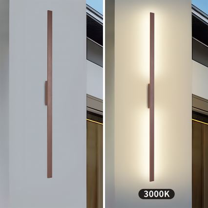 Brilagi - Applique da esterno LED LUNA LED/30W/230V 3000K IP65 150 cm marrone CRI 90