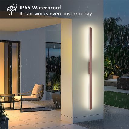 Brilagi - Applique da esterno LED LUNA LED/30W/230V 3000K IP65 150 cm marrone CRI 90