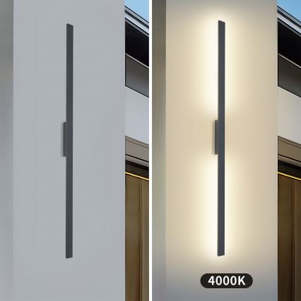 Brilagi - Lampada da parete per esterni LUNA LED/30W/230V 4000K IP65 150 cm antracite CRI 90
