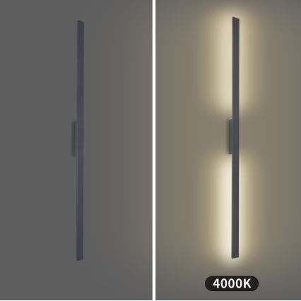 Brilagi - Lampada da parete per esterni LUNA LED/30W/230V 4000K IP65 150 cm antracite CRI 90