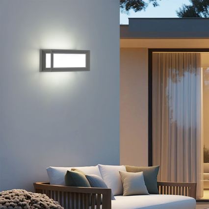 Brilagi - Applique da esterno LED PARKER/12W/230V 3000/4500/6000K grigio IP44