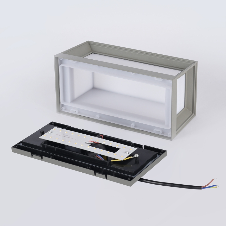 Brilagi - Applique da esterno LED PARKER/12W/230V 3000/4500/6000K grigio IP44