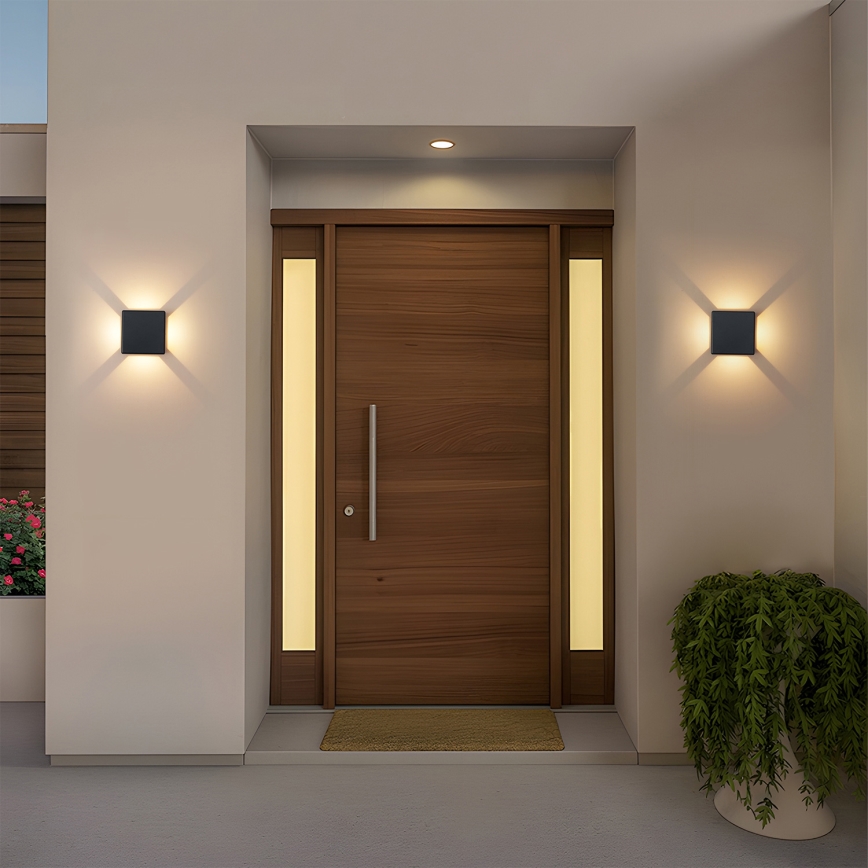 Brilagi - Applique LED da esterno QUADRAY LED/6W/230V nera IP54