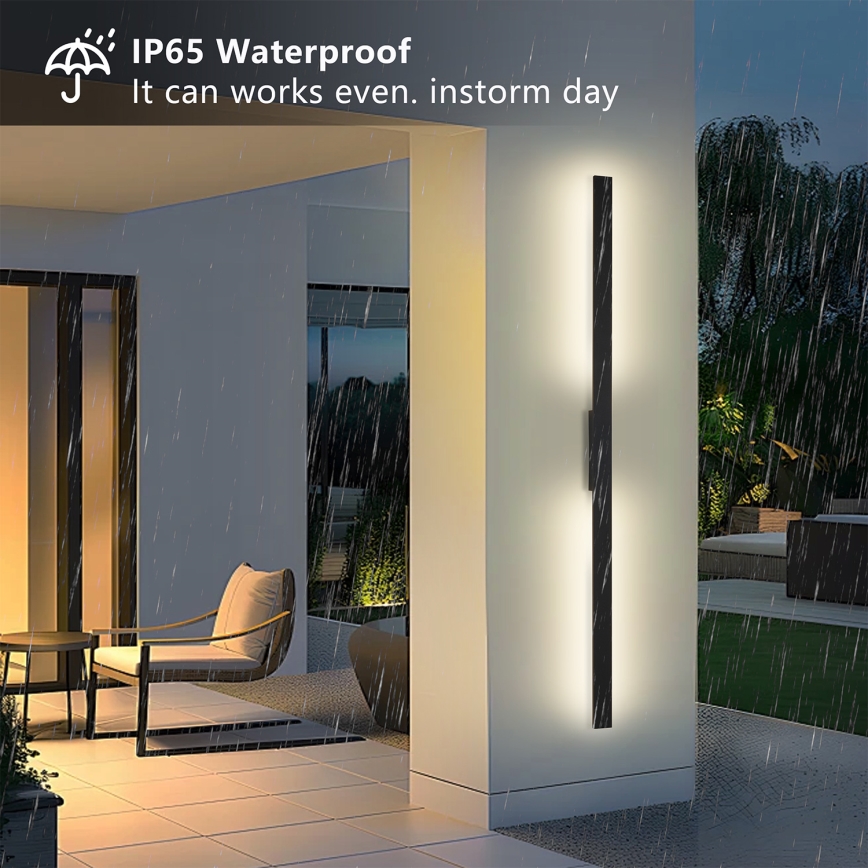 Brilagi - Applique da esterno LED LUNA LED/30W/230V 4000K IP65 150 cm nero CRI 90