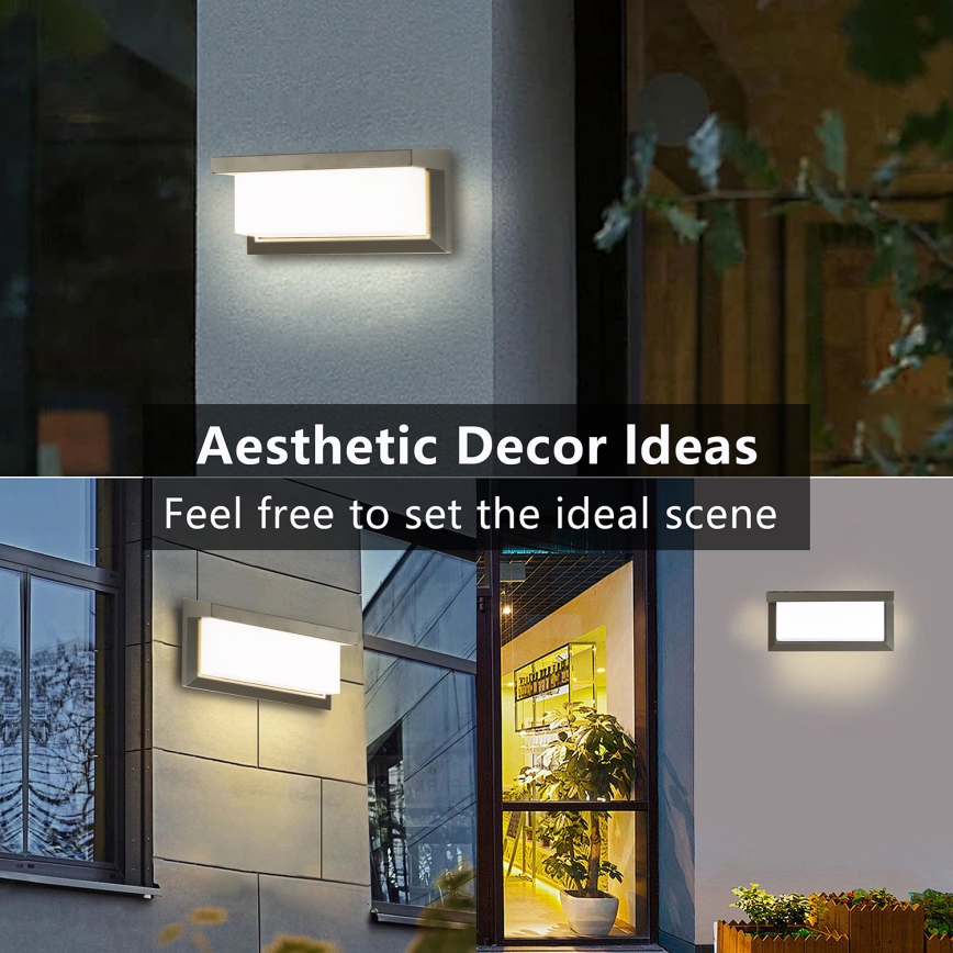 Brilagi - Applique LED dimmerabile da esterno BRICKY 1xE27/6W/230V 2700-6500K IP54 grigio