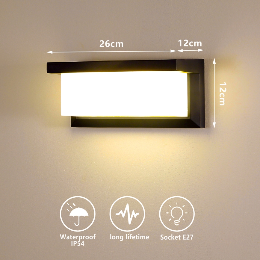 Brilagi - Applique da esterno LED dimmerabile BRICKY 1xE27/6W/230V 2700-6500K IP54 nero