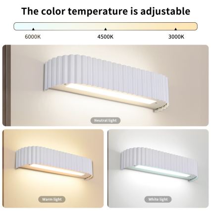 Brilagi - Applique a LED dimmerabile FALCON MODERN LED/14W/230V 3000-6000K 40 cm bianco + telecomando