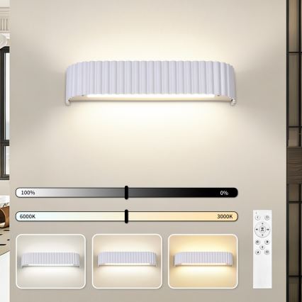 Brilagi - Applique a LED dimmerabile FALCON MODERN LED/14W/230V 3000-6000K 40 cm bianco + telecomando