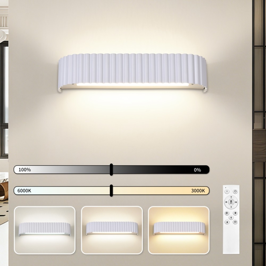 Brilagi - Applique a LED dimmerabile FALCON MODERN LED/14W/230V 3000-6000K 40 cm bianco + telecomando