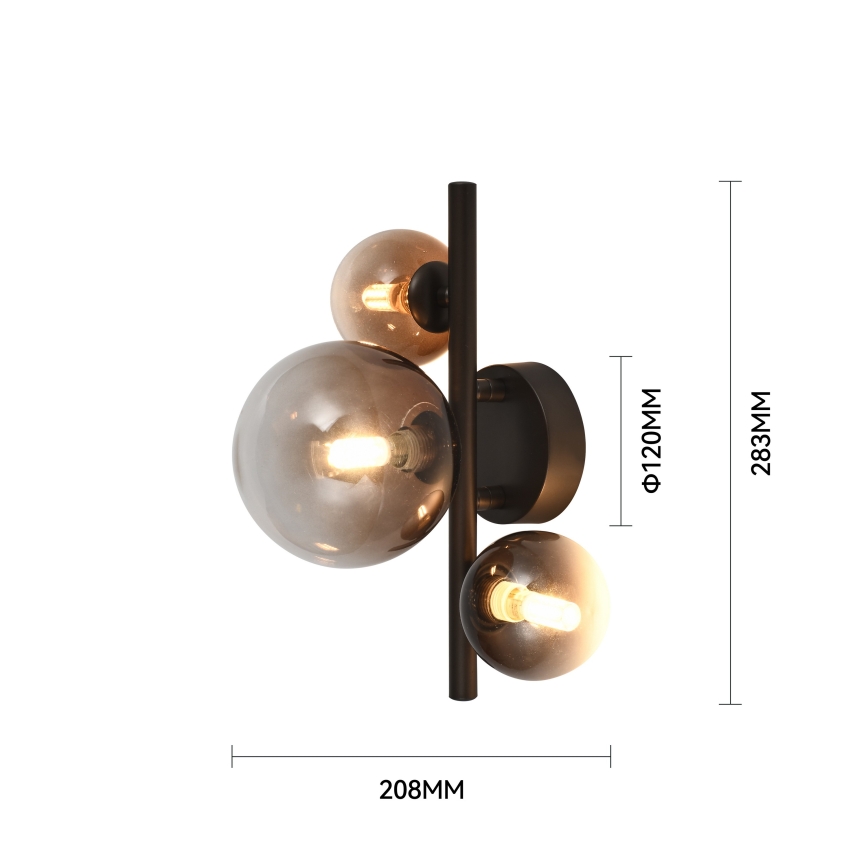 Brilagi - Applique LED MILLA 3xG9/3W/230V marrone/marrone fumé