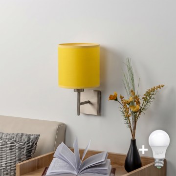 BRILAGI - Applique LED NUBILA 1xE27/60W/230V cromo opaco/giallo