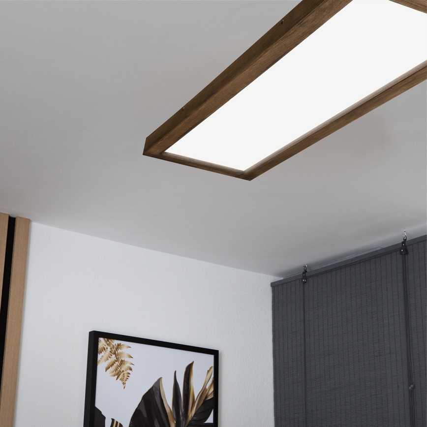 Brilagi - Plafoniera LED per bagno WOODY FRAME LED/40W/230V 120x30 cm IP44 noce