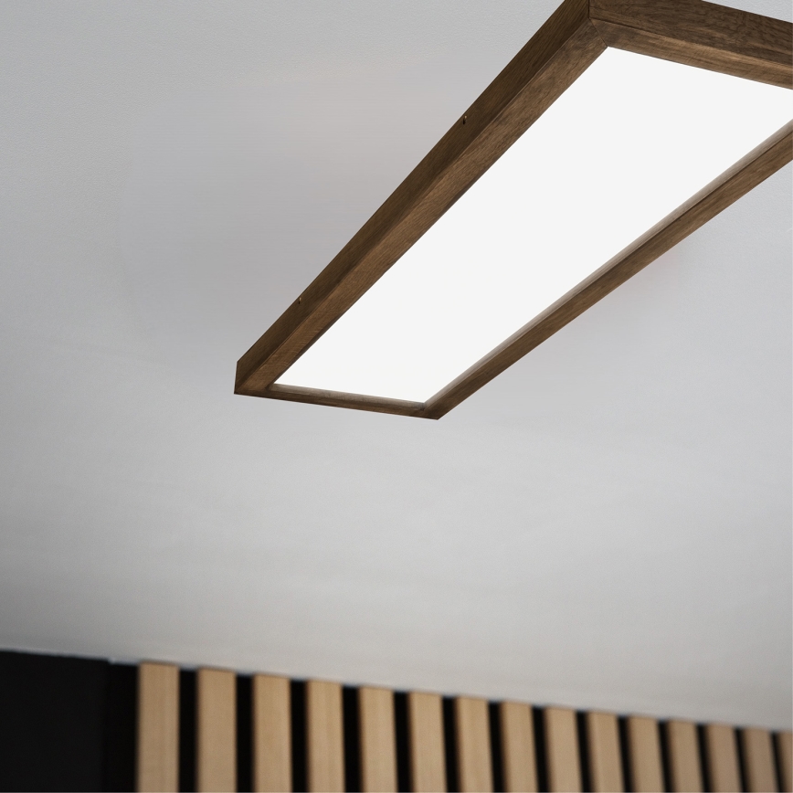 Brilagi - Plafoniera LED per bagno WOODY FRAME LED/40W/230V 120x30 cm IP44 noce