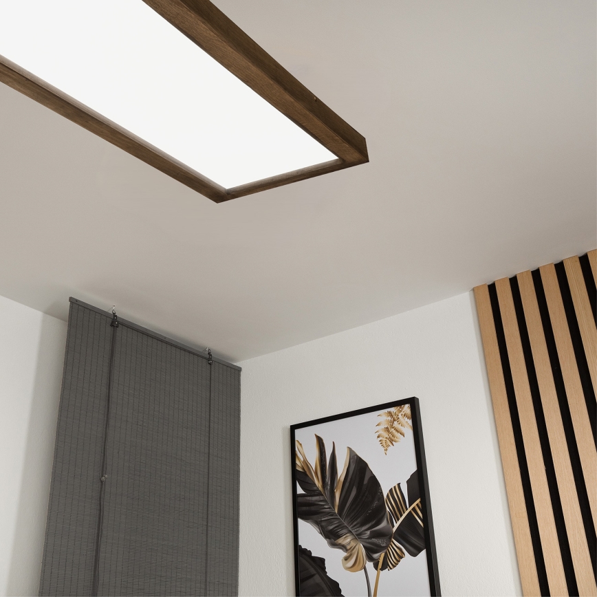 Brilagi - Plafoniera LED per bagno WOODY FRAME LED/40W/230V 120x30 cm IP44 noce